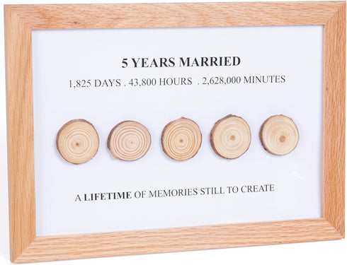 5 Year Anniversary Wood Gift for Husband or Wife